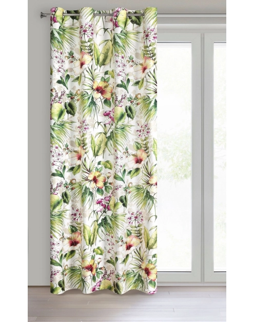 Zdjęcie: Zasłona gotowa Medis 140 x 250 cm zielony EUROFIRANY