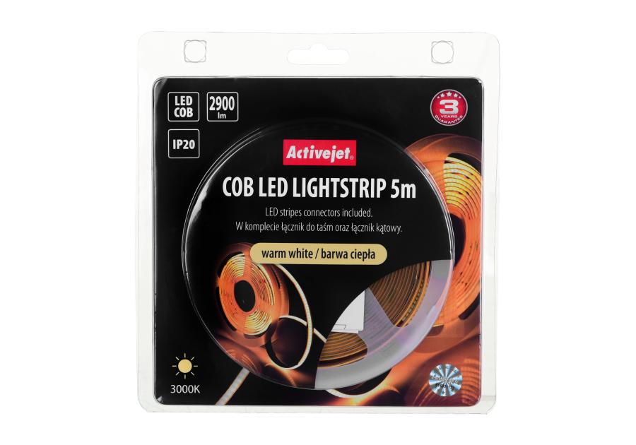 Zdjęcie: Taśma Led COB 5 m barwa ciepła IP20 ACTIVEJET