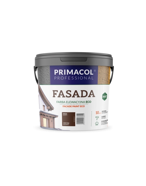 Zdjęcie: Farba Fasada Eco ciemny brąz 4,5 L PRIMACOL