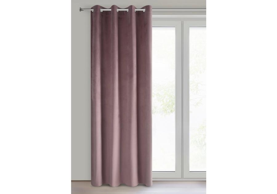 Zdjęcie: Zasłona gotowa Pierre 140 x 250 cm pudrowy róż EUROFIRANY