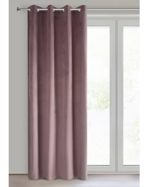 Zdjęcie: Zasłona gotowa Pierre 140 x 250 cm pudrowy róż EUROFIRANY