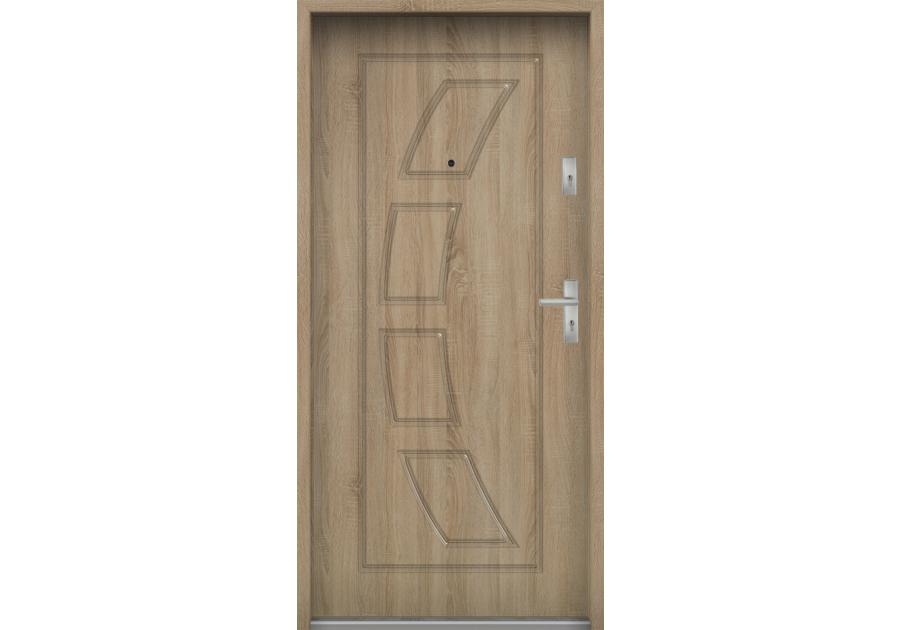 Zdjęcie: Drzwi wejściowe do mieszkań Bastion T-17 Sonoma 80 cm lewe ODR KR CENTER
