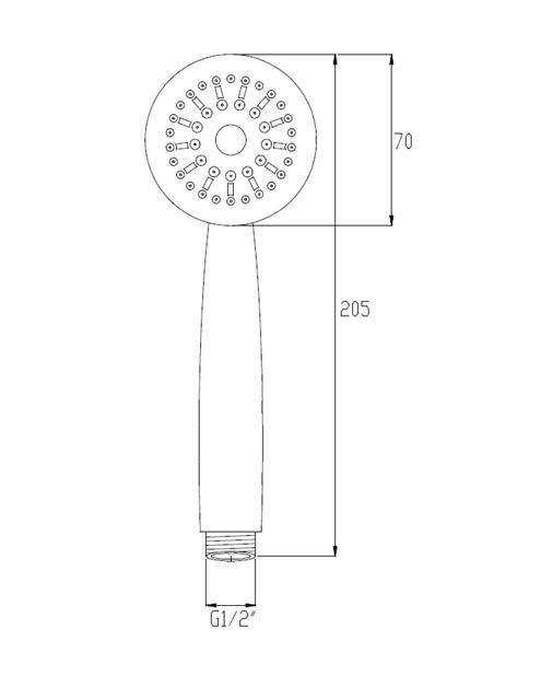 Zdjęcie: Słuchawka natryskowa1F Ilia chrom INVENA