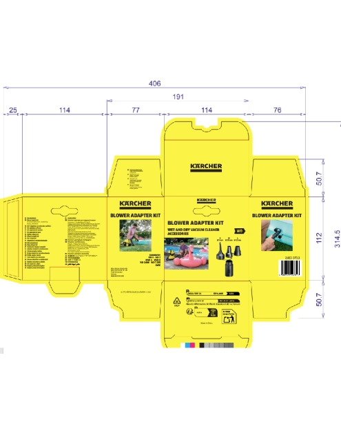 Zdjęcie: Zestaw adapterów do nadmuchiwania KARCHER