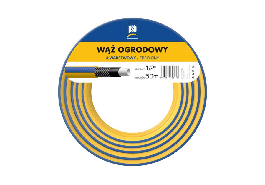 Zdjęcie: Wąż ogrodowy 4 warstwowy 1/2 - 50 m PSB