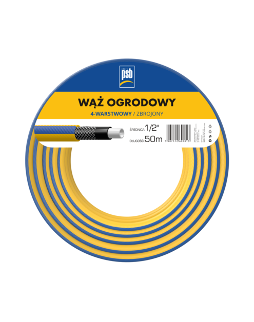 Zdjęcie: Wąż ogrodowy 4 warstwowy 1/2 - 50 m PSB