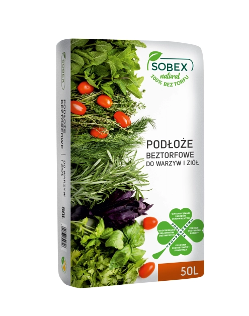 Zdjęcie: Podłoże beztofrowe do warzyw i ziół 50 L SOBEX