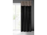 Zdjęcie: Zasłona gotowa Elen 140x250 cm czarny EUROFIRANY