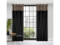 Zdjęcie: Zasłona gotowa Elen 140x250 cm czarny EUROFIRANY