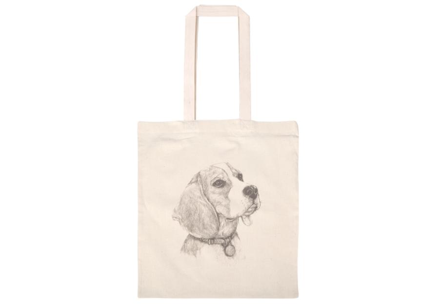 Zdjęcie: Torba bawełniana 38x42 z długim uchem Pies 21770 RAVI