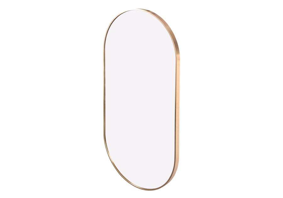 Zdjęcie: Lustro Oval 50x100 cm złota aluminiowa rama INDAVO