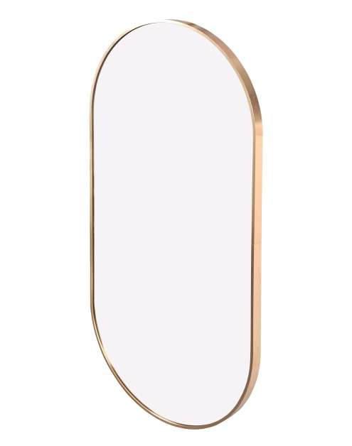 Zdjęcie: Lustro Oval 50x100 cm złota aluminiowa rama INDAVO