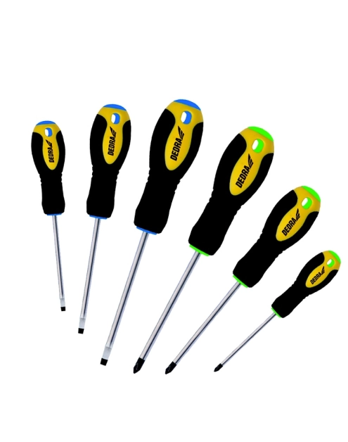 Zdjęcie: Zestaw wkrętaków 6 szt. płaskie DEDRA