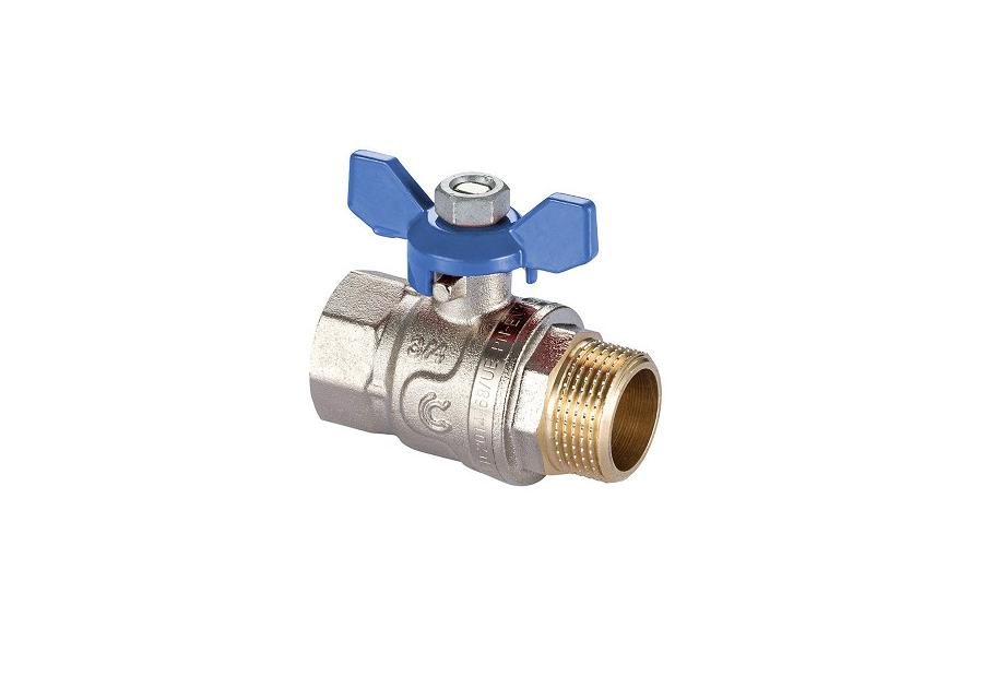 Zdjęcie: Zawór kulowy S30 W/Z 1/2" z motylkiem niebieskim, PN30 CALIDO