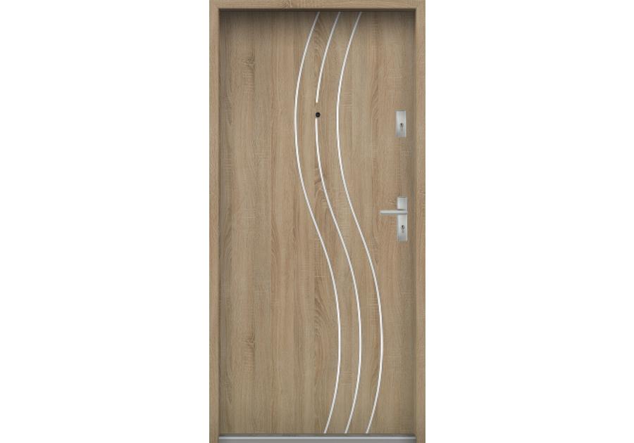 Zdjęcie: Drzwi wejściowe do mieszkań Bastion R-60 Sonoma 90 cm lewe ODR KR CENTER