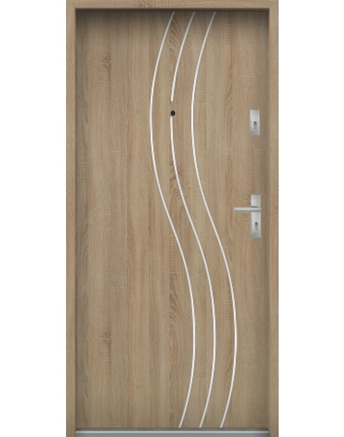 Zdjęcie: Drzwi wejściowe do mieszkań Bastion R-60 Sonoma 90 cm lewe ODR KR CENTER