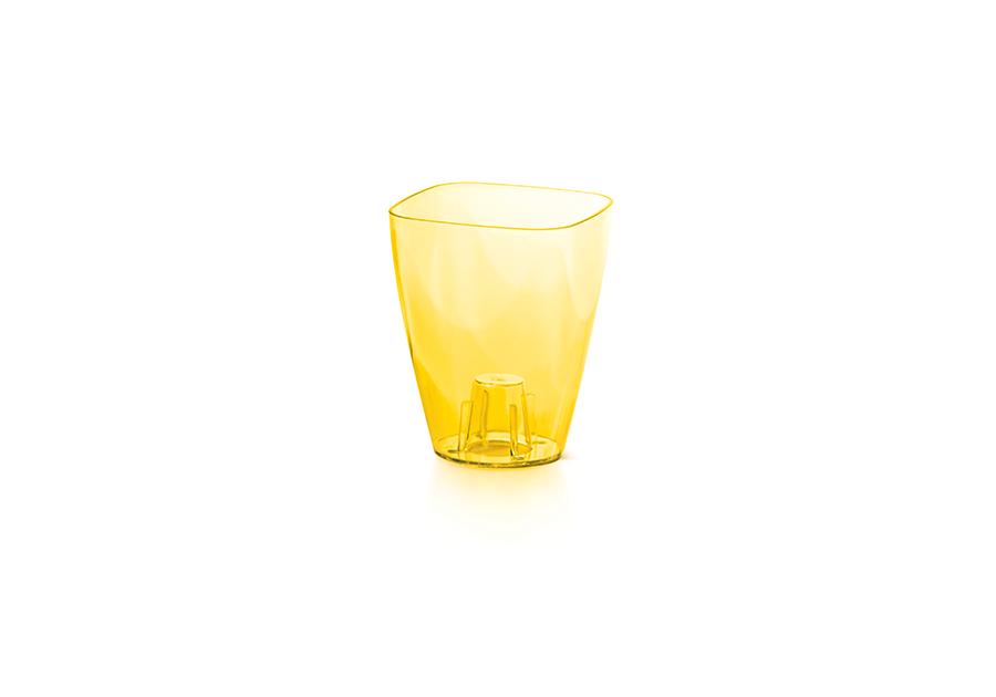 Zdjęcie: Doniczka Coubi żółty transparentny 13 cm PROSPERPLAST