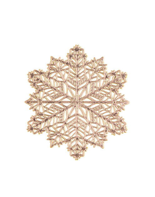 Zdjęcie: Komplet 4 Podkładek Pcv 10x10 cm dekor Śnieżynka ALTOMDESIGN