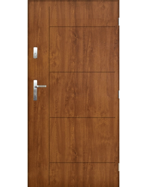 Zdjęcie: Drzwi zewnętrzne detroit złoty dąb 80p komplet PANTOR