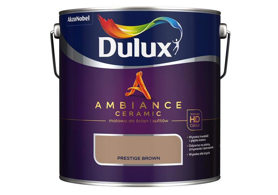 Zdjęcie: Farba ceramiczna Ambiance Prestige Brown 2,5 L DULUX