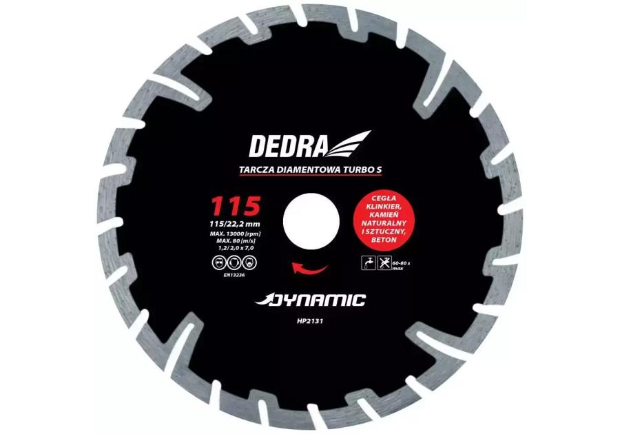 Zdjęcie: Tarcza diamentowa TURBO S 125 mm/22,2 mm DEDRA