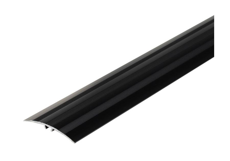 Zdjęcie: Listwa ochronna AL wcisk z ryflem 47 mm 5w1 klejona L= 1,86 m Czarny anoda mat CEZAR