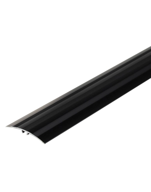 Zdjęcie: Listwa ochronna AL wcisk z ryflem 47 mm 5w1 klejona L= 1,86 m Czarny anoda mat CEZAR