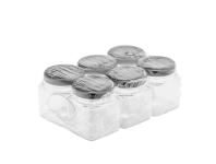 Zdjęcie: Komplet 6 słoików kwadratowych 50 ml + zakrętka fi 43 SEZON