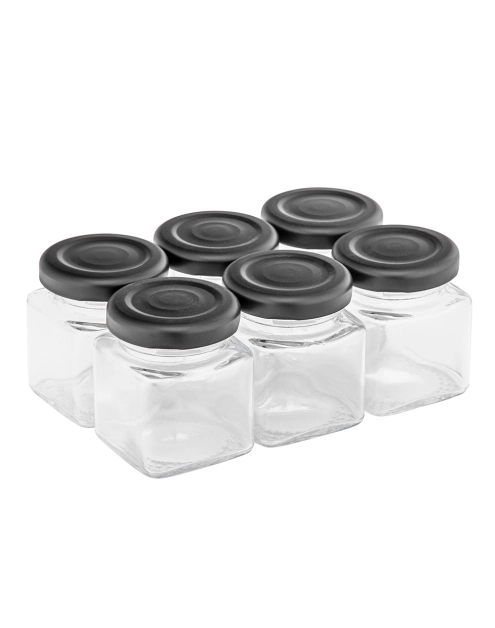 Zdjęcie: Komplet 6 słoików kwadratowych 50 ml + zakrętka fi 43 SEZON