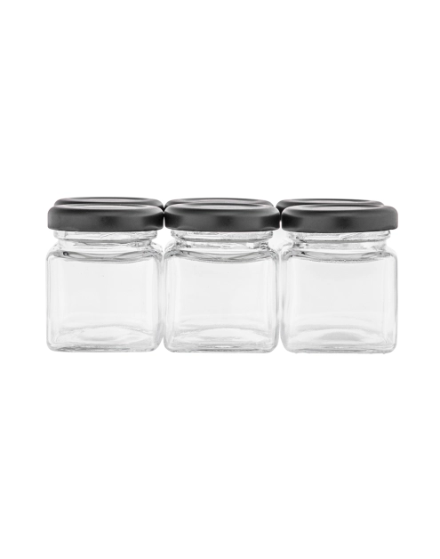 Zdjęcie: Komplet 6 słoików kwadratowych 50 ml + zakrętka fi 43 SEZON