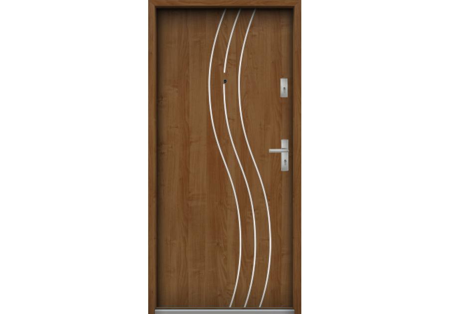 Zdjęcie: Drzwi wejściowe do mieszkań Bastion R-60 Olcha 80 cm (NW) lewe ODO KR CENTER