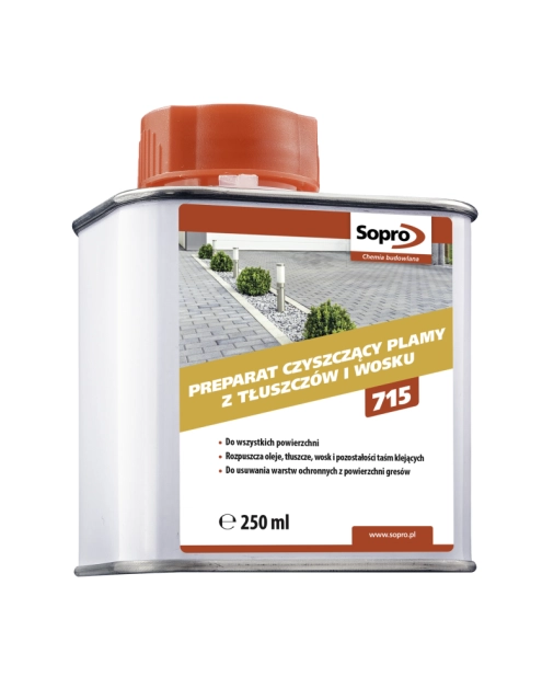 Zdjęcie: Preparat czyszczący plamy z tłuszczów i wosku WE 715 0,25 L SOPRO