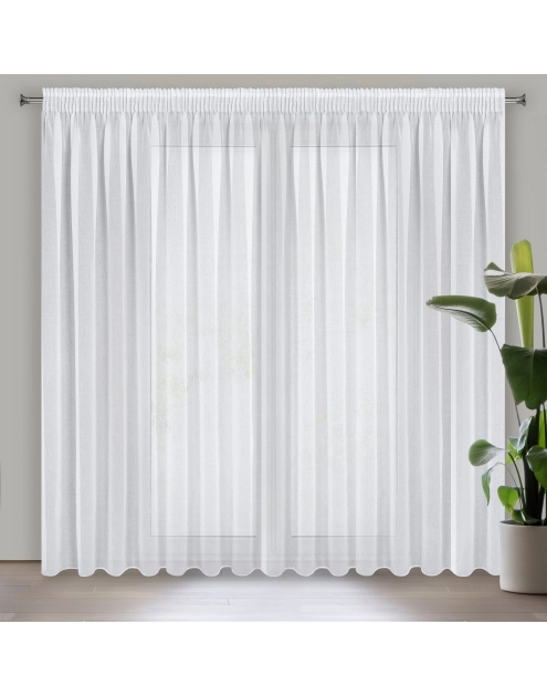 Zdjęcie: Firana gotowa Elpidia na taśmie 350x250 cm biały EUROFIRANY