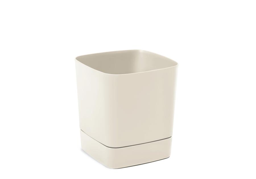 Zdjęcie: Donica z podstawką Clima 25x25 cm beżowa LAMELA PLASTIC