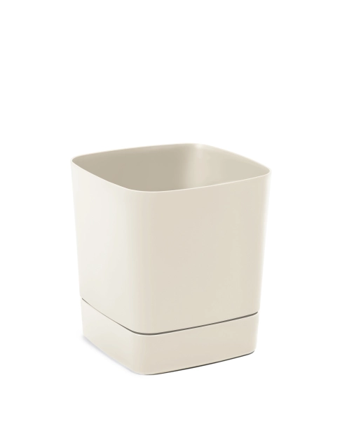 Zdjęcie: Donica z podstawką Clima 25x25 cm beżowa LAMELA PLASTIC