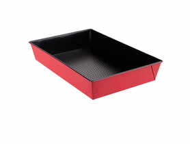 Blacha forma do pieczenia 36x24,5x6 cm czerwona ALTOMDESIGN