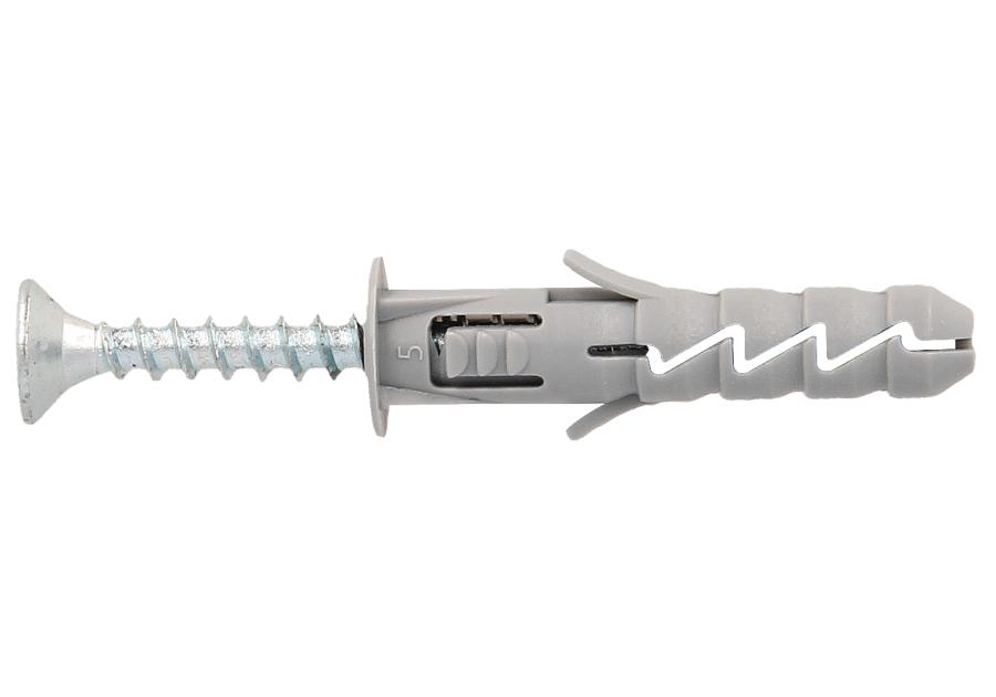 Zdjęcie: Kołek rozporowy FIX z kołnierzem 6x30 mm z wkrętem 3,5x40 mm 15 szt. RAWLPLUG