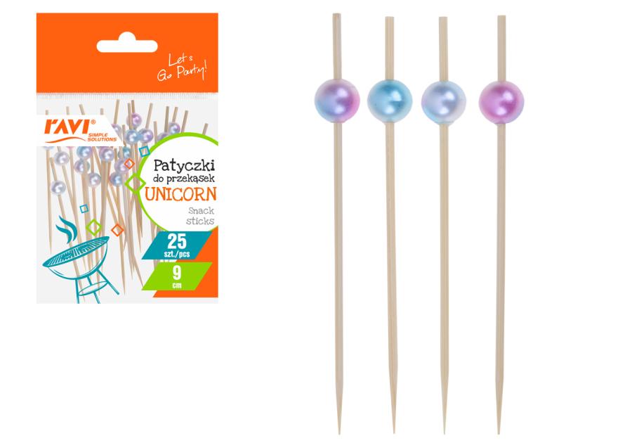 Zdjęcie: Patyczki do przekąsek Unicorn 25 sztuk, 9 cm RAVI