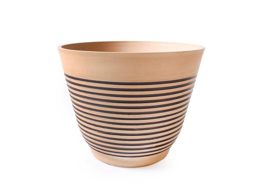 Zdjęcie: Donica z kompozytu 38x38x30 cm duża beżowa TIN TOURS