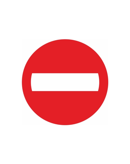 Zdjęcie: Oznaczenie "Zakaz wjazdu" 33x33 płyta METRO