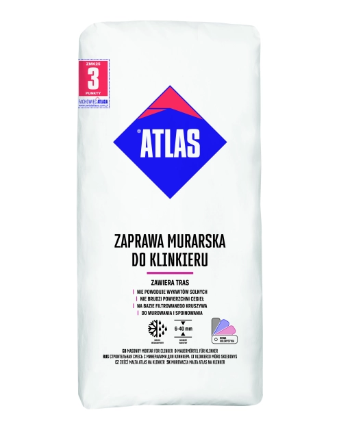 Zdjęcie: Zaprawa murarska do klinkieru 371 grafitowa ATLAS