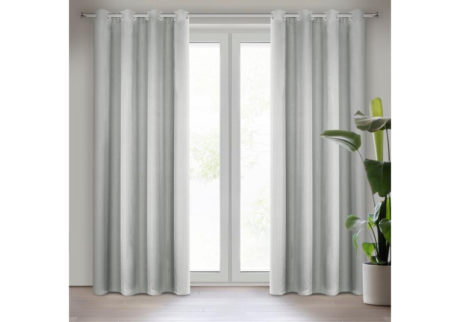 Zdjęcie: Zasłona gotowa Rita 140x250 cm stalowy EUROFIRANY