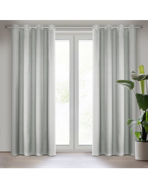 Zdjęcie: Zasłona gotowa Rita 140x250 cm stalowy EUROFIRANY