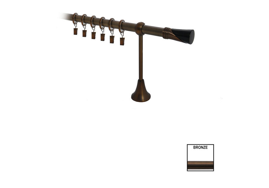 Zdjęcie: Karnisz pojedynczy Victoria fi 19 mm - 240 cm bronze taza KARWEL