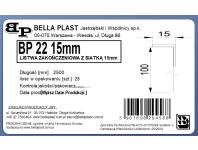 Zdjęcie: Listwa PVC zakończeniowa z siatką BP22 L250 15 mm biała BELLA PLAST