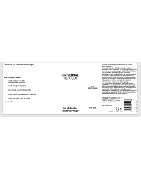 Zdjęcie: Środek czyszczący RM 626 1 L uniwersalny KARCHER