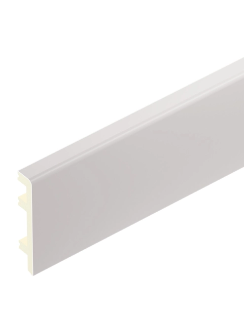 Zdjęcie: Listwa przypodłogowa PVC Status Line 80x15 mm 2,2 m kaszmir lakier półmat CEZAR