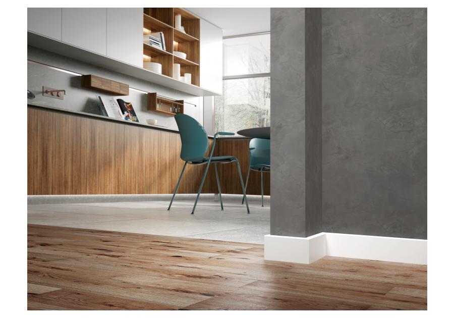 Zdjęcie: Listwa przypodłogowa PVC Status Line 80x15 mm 2,2 m kaszmir lakier półmat CEZAR