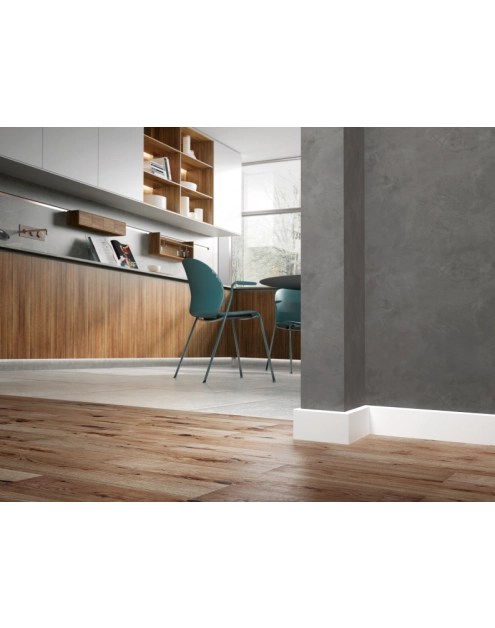 Zdjęcie: Listwa przypodłogowa PVC Status Line 80x15 mm 2,2 m kaszmir lakier półmat CEZAR