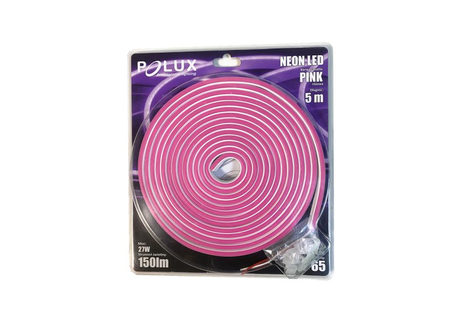 Zdjęcie: Pasek LED Neon silikon 12V 27 W 5 m różowy POLUX
